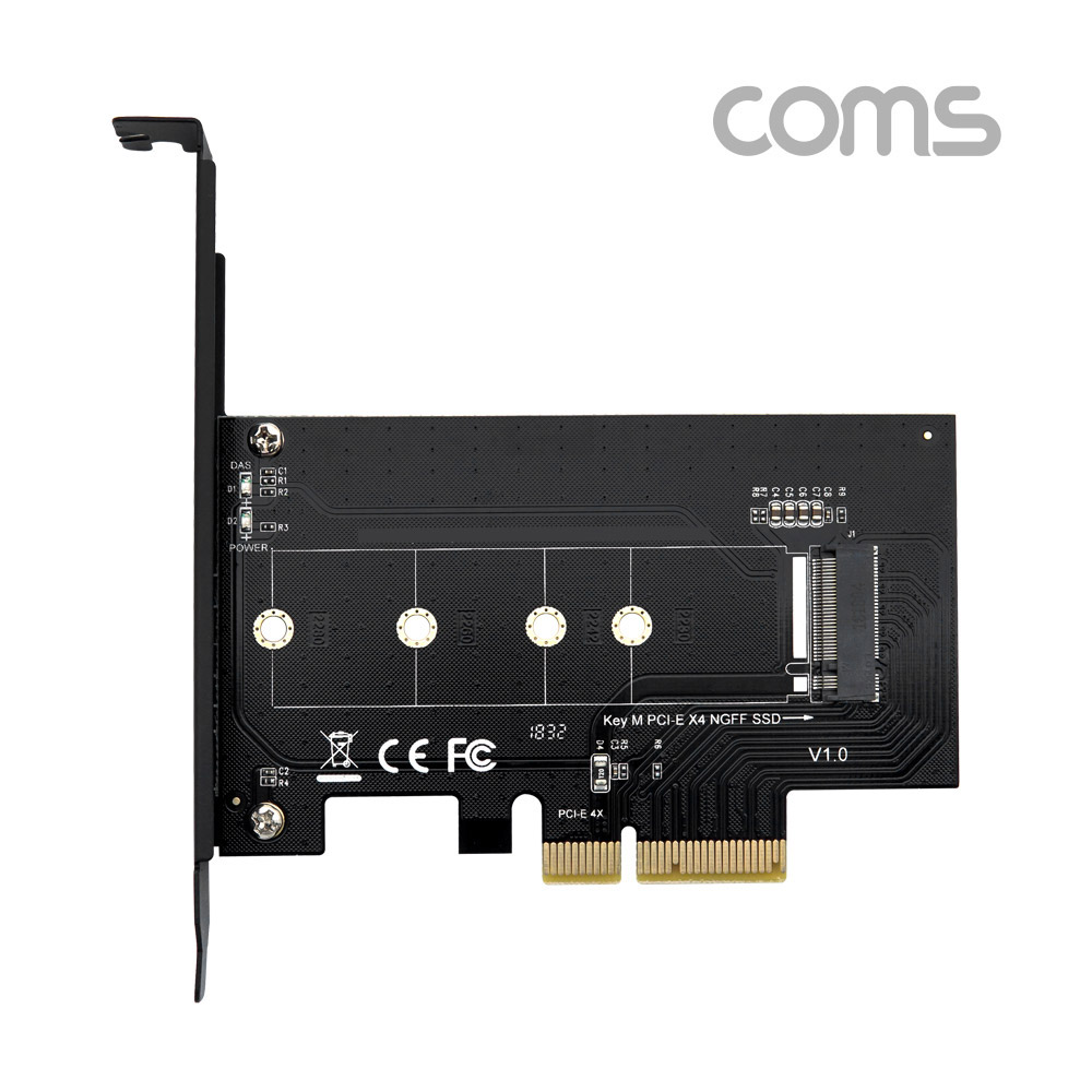 Coms Express PCI 변환아답터 (M.2 NVME) / KEY M PCI-E 4x / 기본타입 브라켓