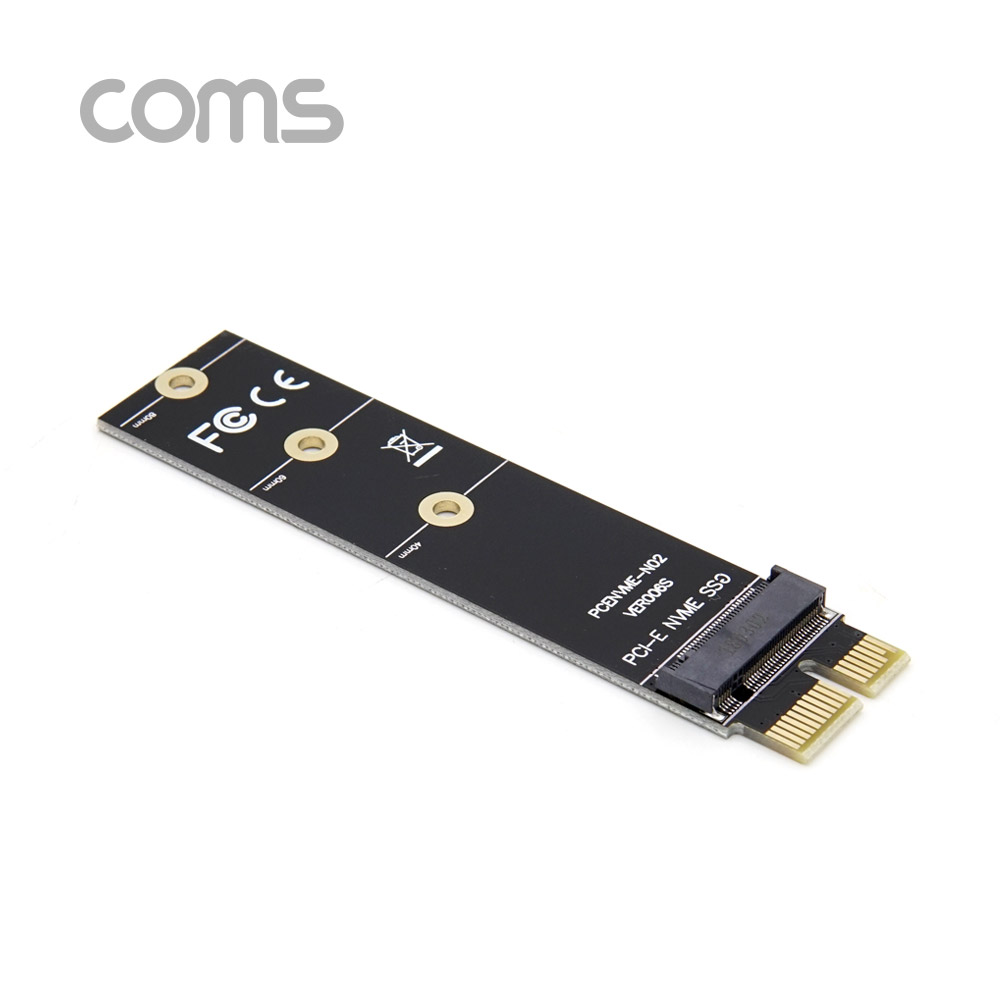Coms Express PCI 변환아답터 (M.2 NVME) / KEY M PCI-E 1x / 스탠드 타입 / 일자형
