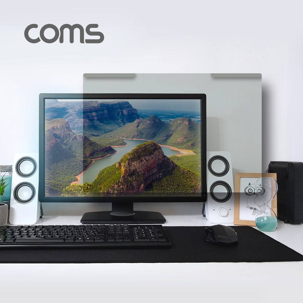 Coms 모니터 스크린 커버(21형) / 블루라이트 차단 필름 / 모니터 액정 보호 필름