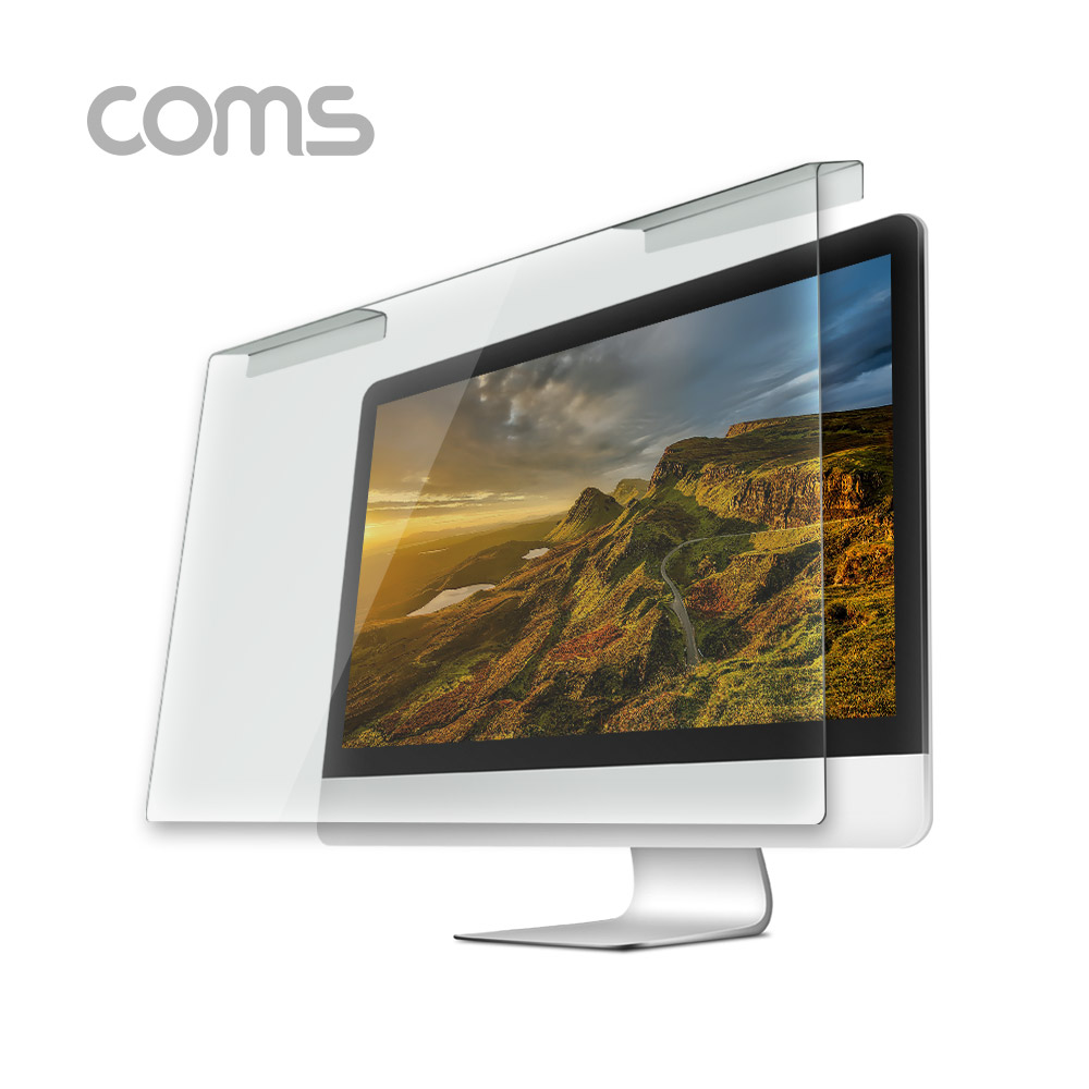 Coms 모니터 스크린 커버(24형) / 블루라이트 차단 필름 / 모니터 액정 보호 필름