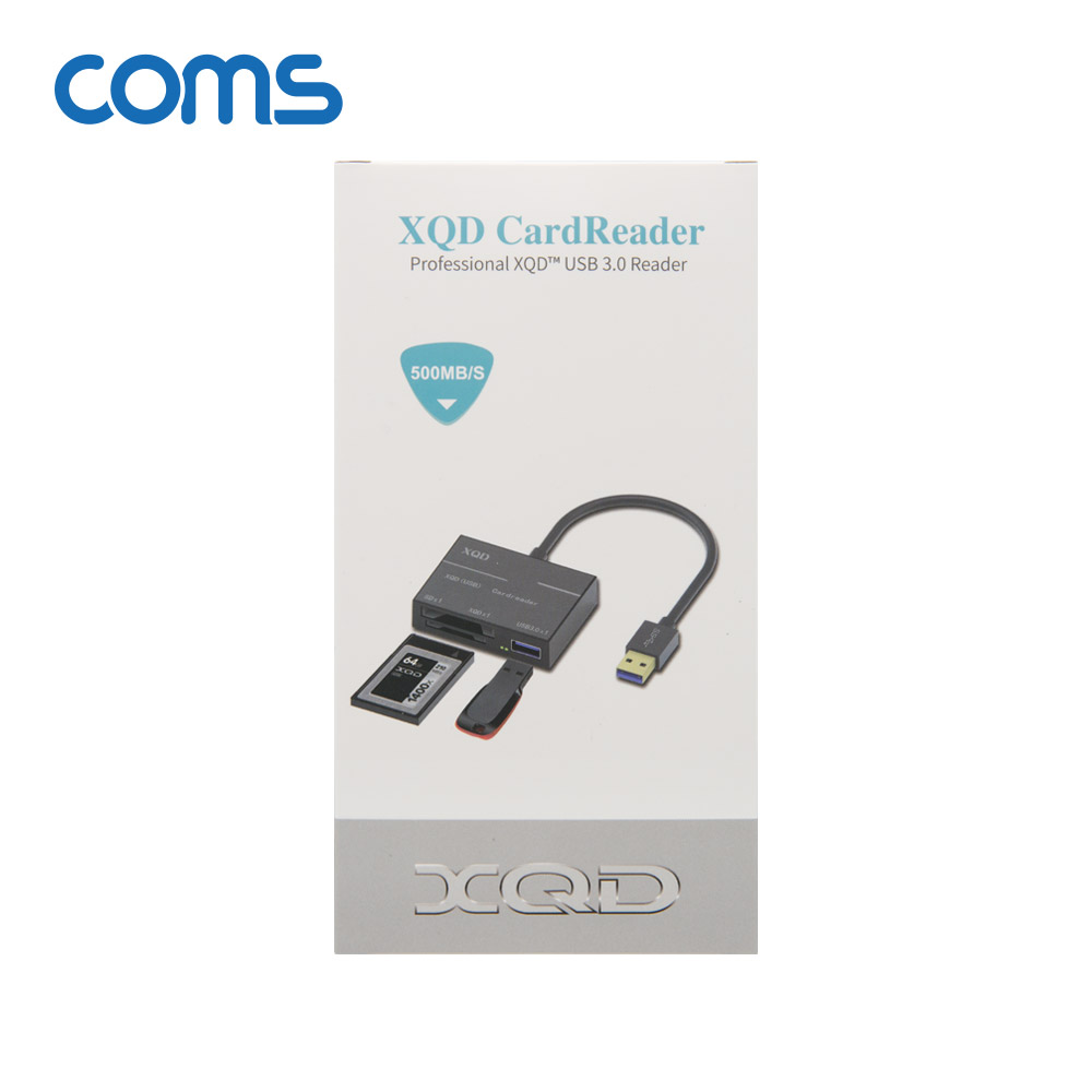 Coms USB 3.0 카드리더기 (USB 3.0 to USB 3.0 1Port, SD/XQD Card Reader)