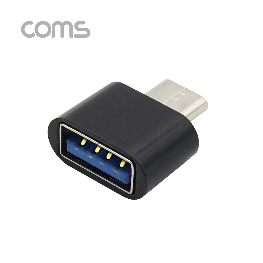 Coms USB 3.1(Type C) OTG젠더 / Type C(M)/USB 2.0(F) / Short / Black