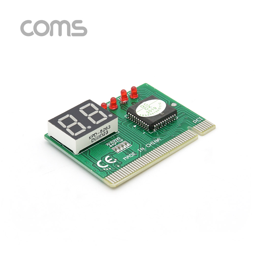 Coms PCI 테스터기 / PC 고장 / PCI용 / 63mm x 47mm