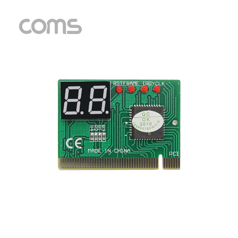 Coms PCI 테스터기 / PC 고장 / PCI용 / 63mm x 47mm