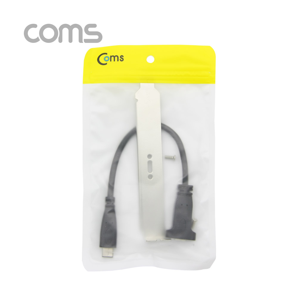 Coms USB 3.1(Type C) 포트 연장 젠더(M/F) 20cm / 브라켓 포함