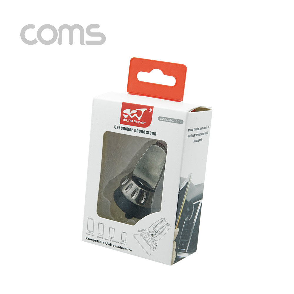 Coms 차량용 스마트폰 거치대 / 에어컨설치 / Black / 송풍구 설치