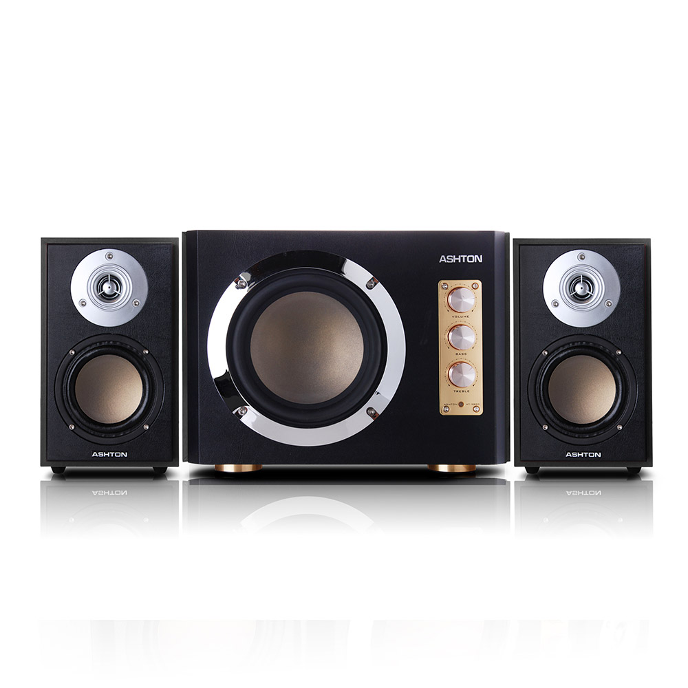 ASHTON 애쉬톤 2.1채널 스피커 AT-3800 블랙 / 우드 / PC 스피커