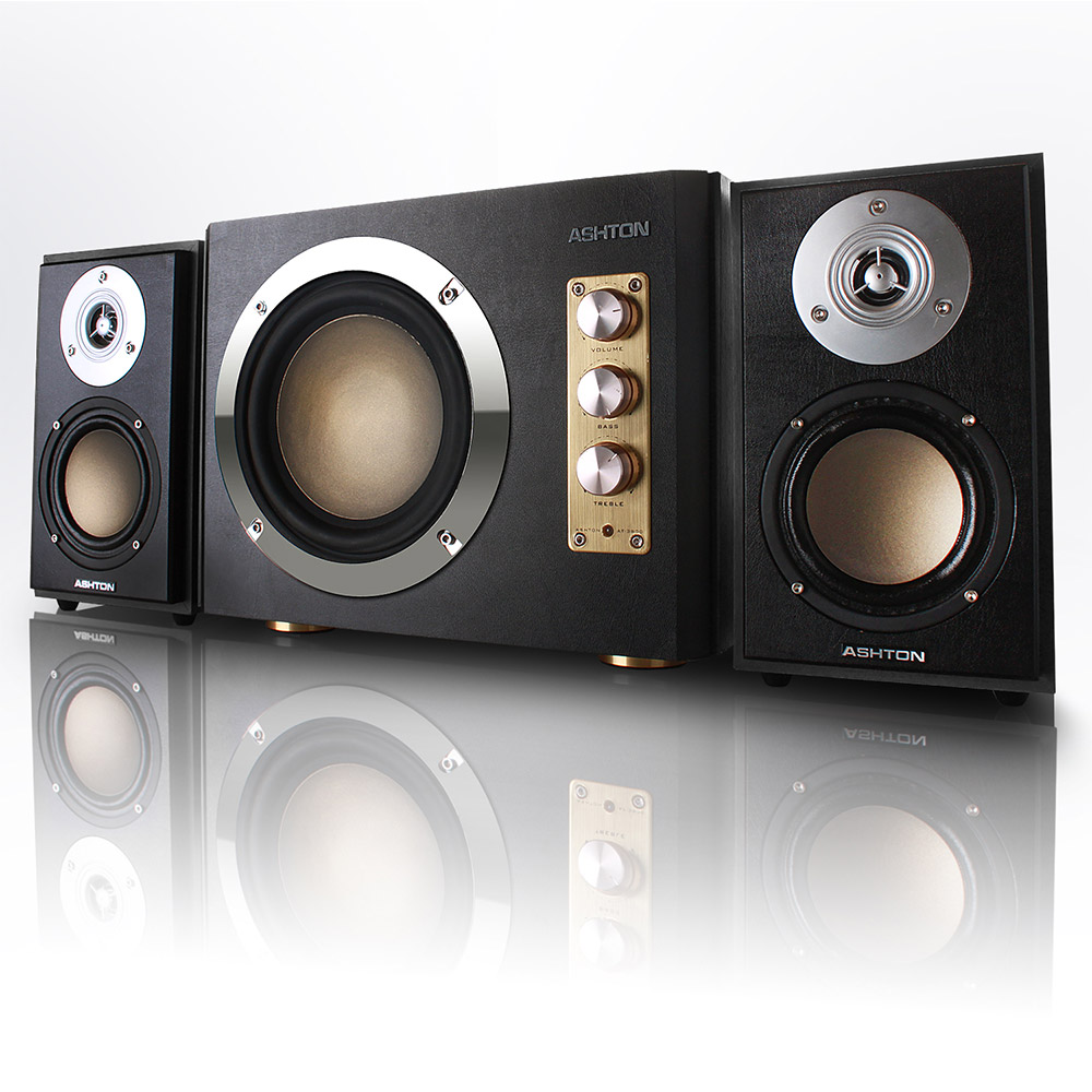ASHTON 애쉬톤 2.1채널 스피커 AT-3800 블랙 / 우드 / PC 스피커