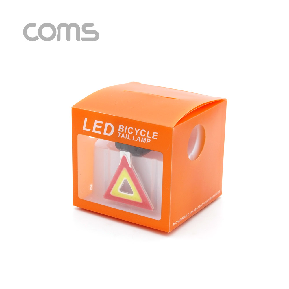 Coms 자전거 안전 점멸기, 삼각 LED, Red+Yellow Light