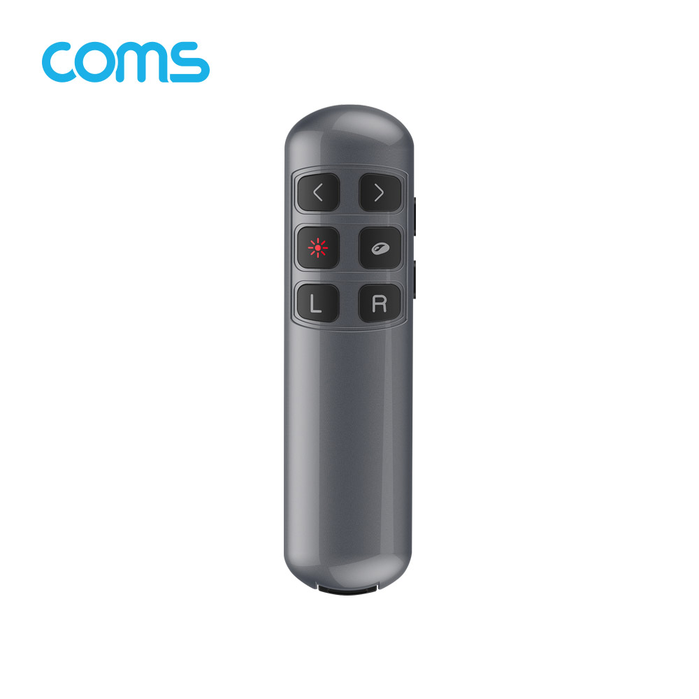 Coms 프리젠터 에어마우스 / 무선 2.4Ghz / 레이저포인터 / 300mAh 충전식 배터리