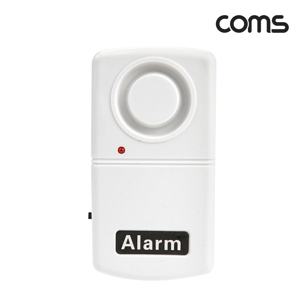 Coms 도어 알람 / 일체형, 120dBi / 9V 4각 배터리 사용(별도구매품)