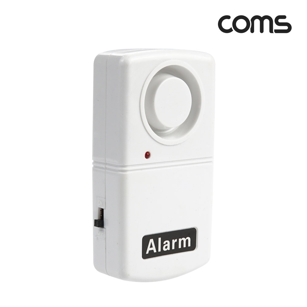 Coms 도어 알람 / 일체형, 120dBi / 9V 4각 배터리 사용(별도구매품)