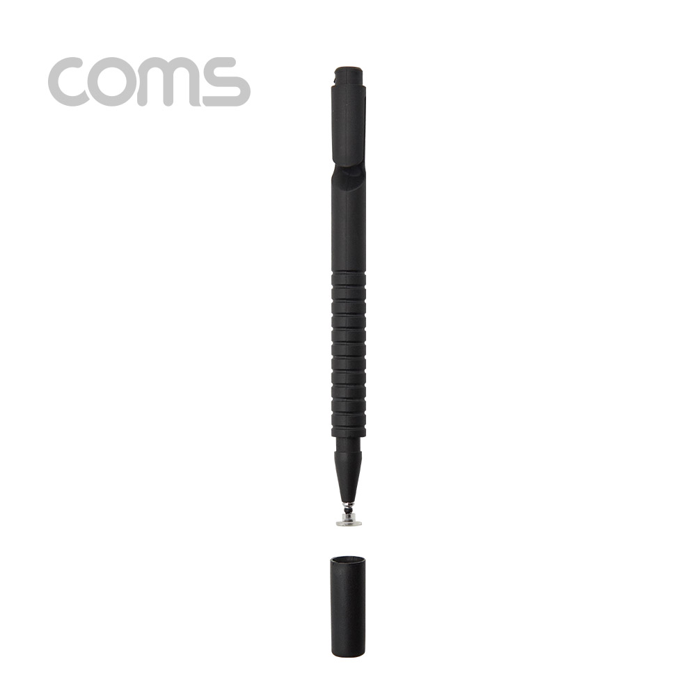 Coms 정전식 스마트폰 터치펜 / 스타일러스 펜 / 디스크형, Black