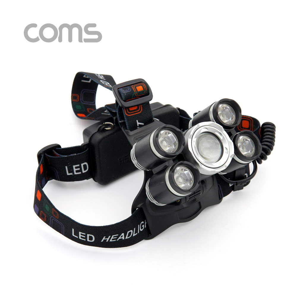 Coms 헤드램프 / 헤드랜턴 / LED 라이트 / 낚시 캠핑 램프 / 5 LED