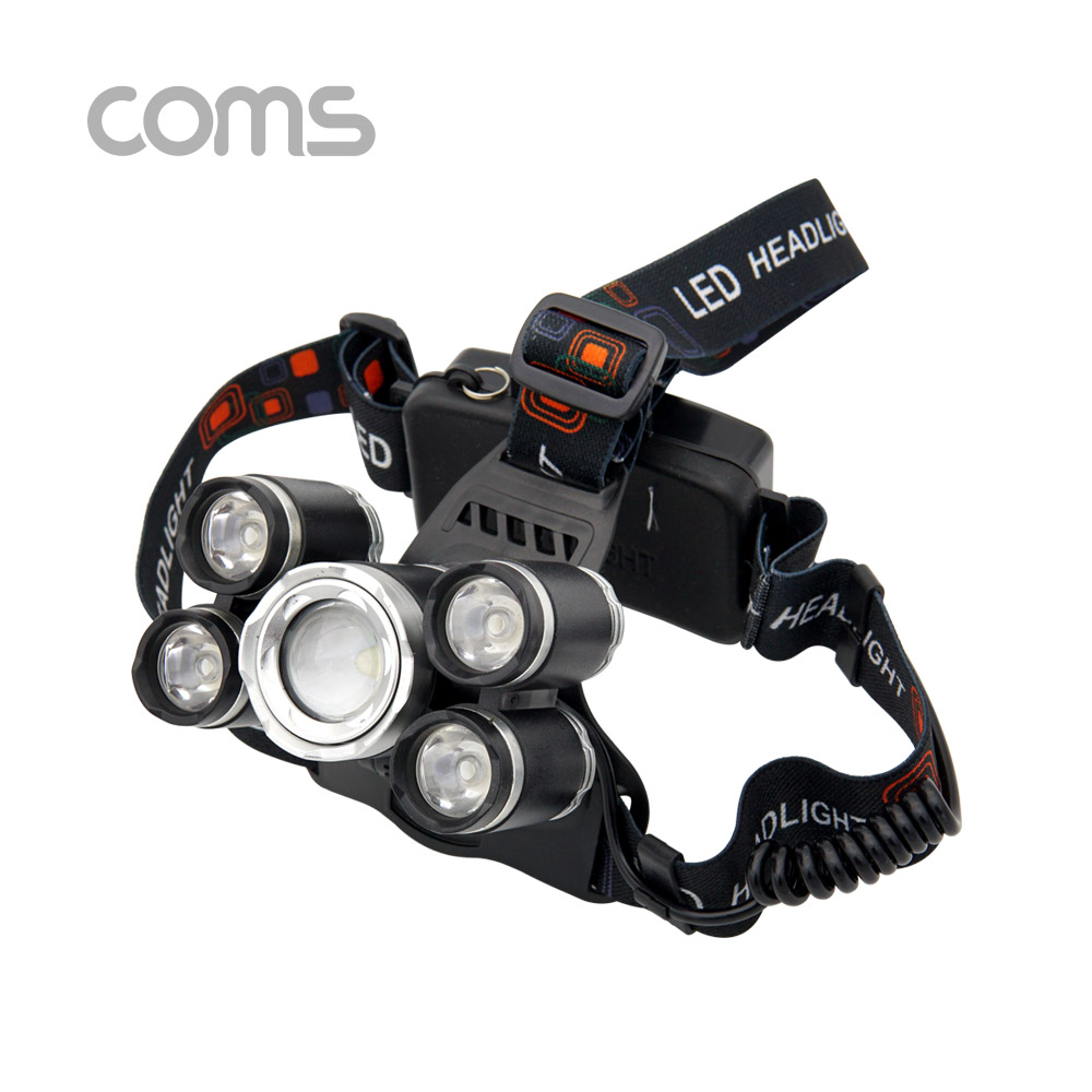 Coms 헤드램프 / 헤드랜턴 / LED 라이트 / 낚시 캠핑 램프 / 5 LED