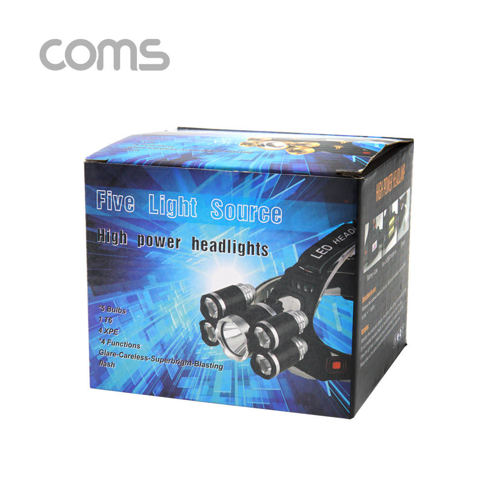 Coms 헤드램프 / 헤드랜턴 / LED 라이트 / 낚시 캠핑 램프 / 5 LED