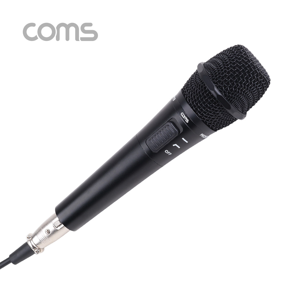 Coms 고감도 콘덴서 유선 마이크 / Metal / 6.3mm / 케이블 5M / Black