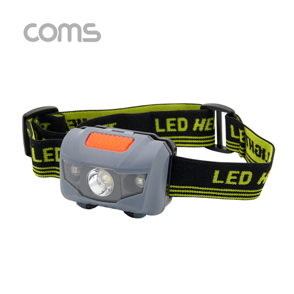 Coms 헤드램프 (3W, White 1LED+Red 2LED) / 건전지(AAAx3) / LED 램프