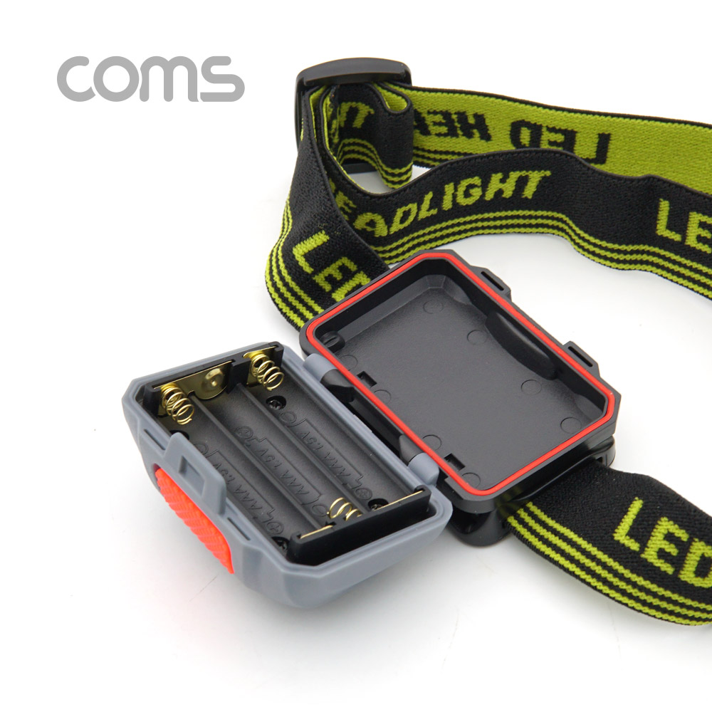 Coms 헤드램프 (3W, White 1LED+Red 2LED) / 건전지(AAAx3) / LED 램프