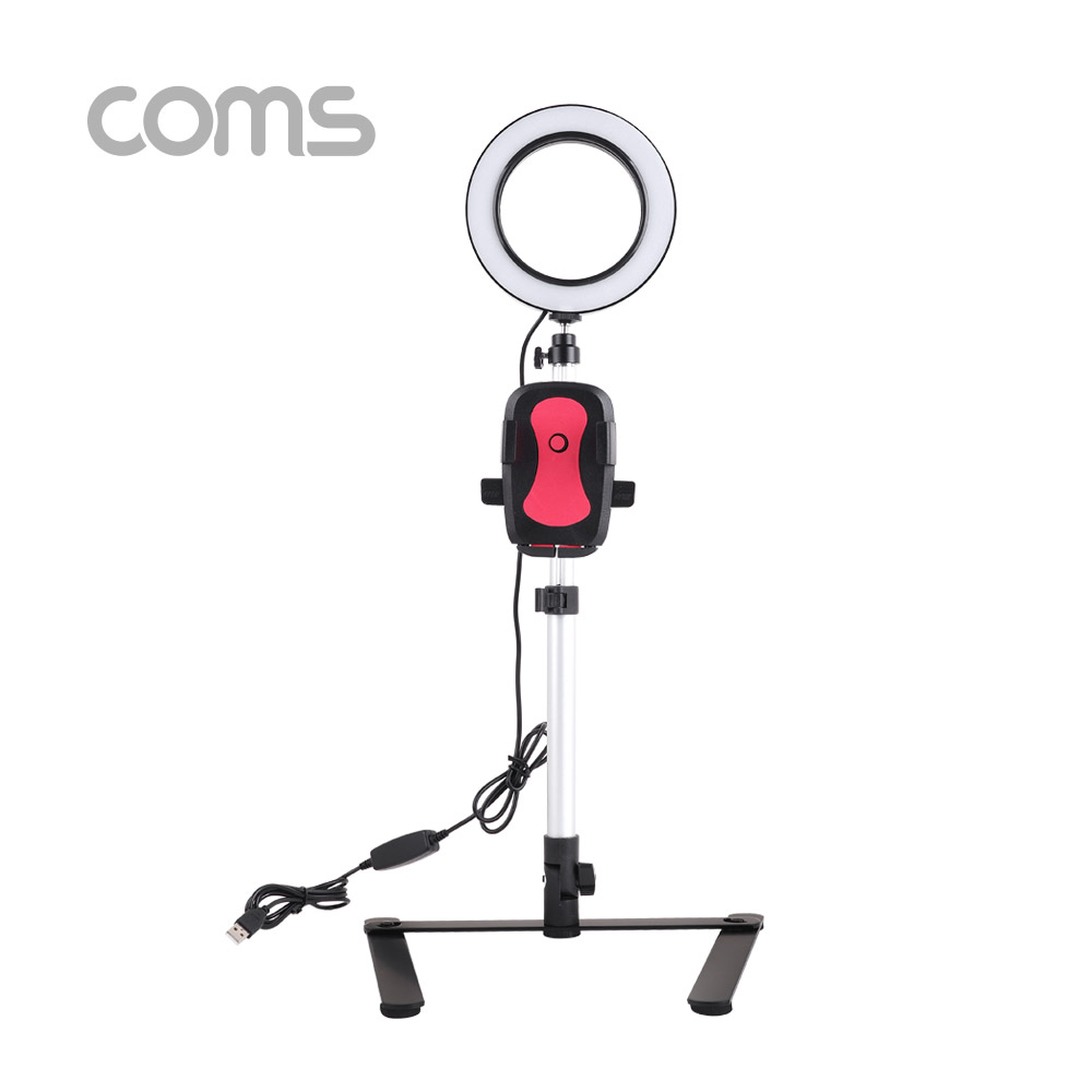 Coms 개인방송용 촬영세트, LED 원형 램프, 링 라이트, USB 전원, Ring Light