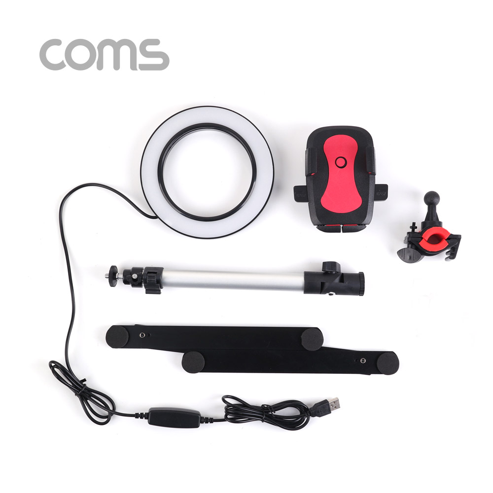 Coms 개인방송용 촬영세트, LED 원형 램프, 링 라이트, USB 전원, Ring Light