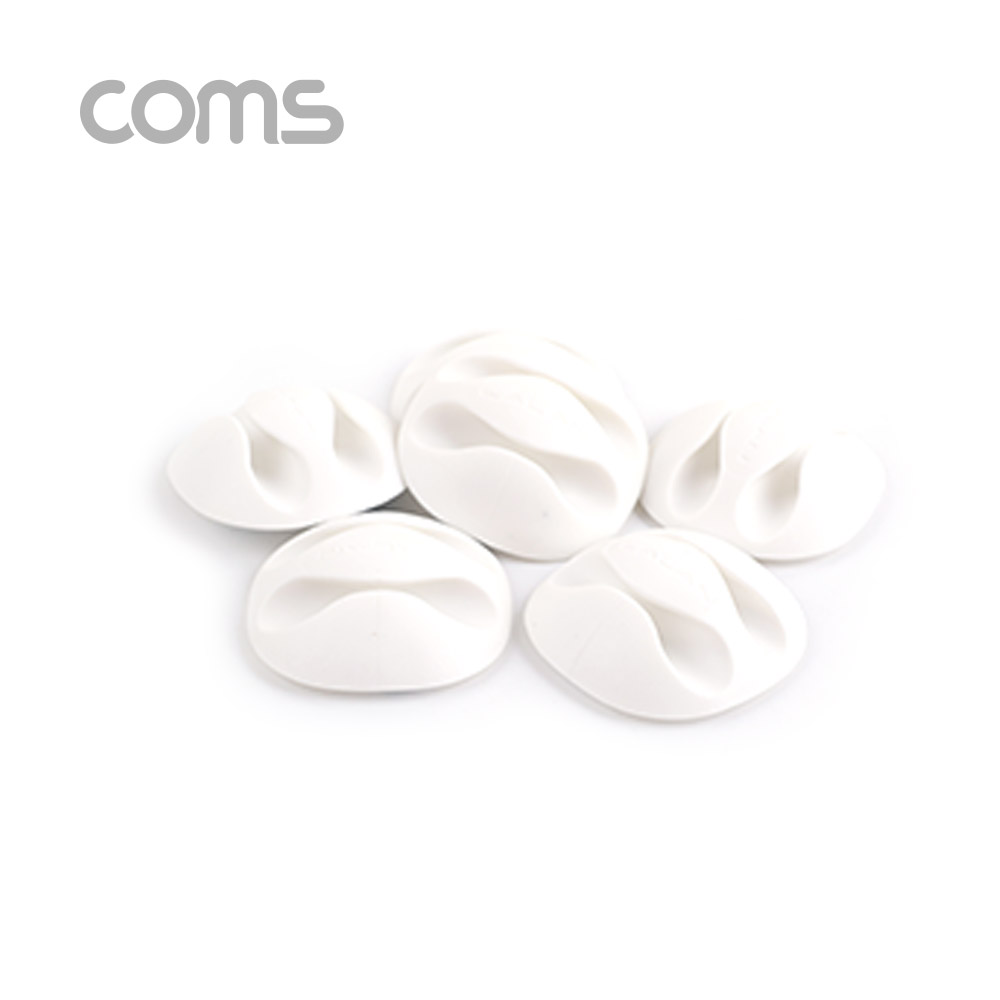 Coms 케이블 오거나이저(홀더형/6pcs), White