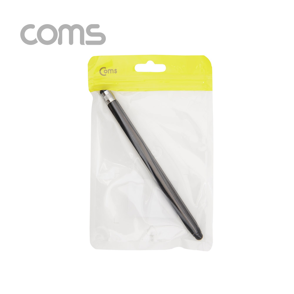 Coms 정전식 터치펜 6각 연필형 / 14cm / Black
