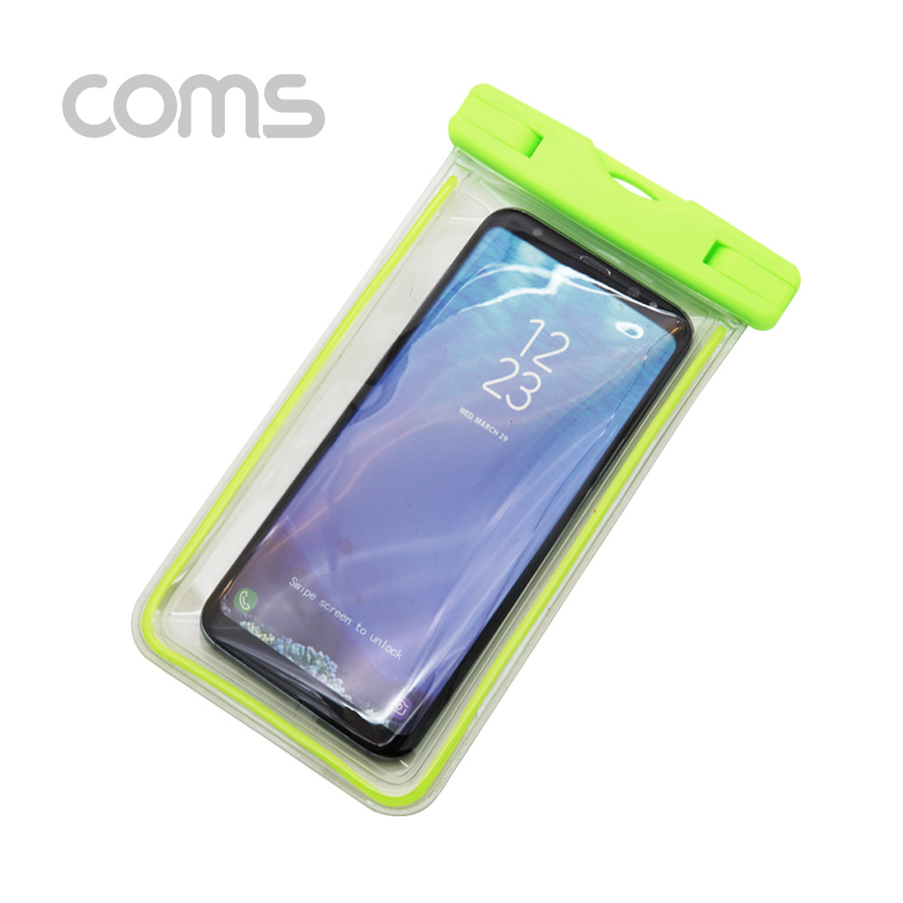 Coms 스마트폰 방수팩(6형), Green