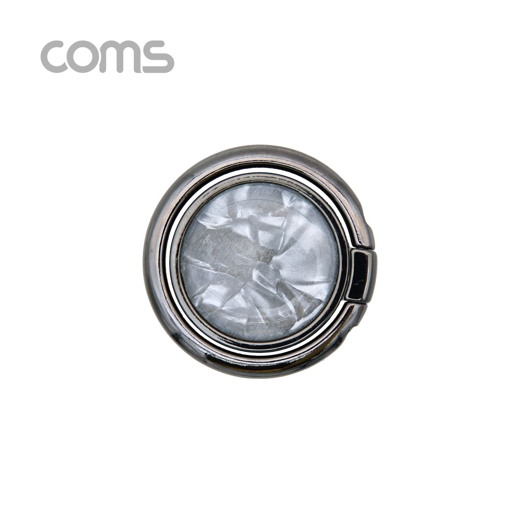 Coms 스마트폰 핑거링 / 링 홀더 / Black / 보석 은색