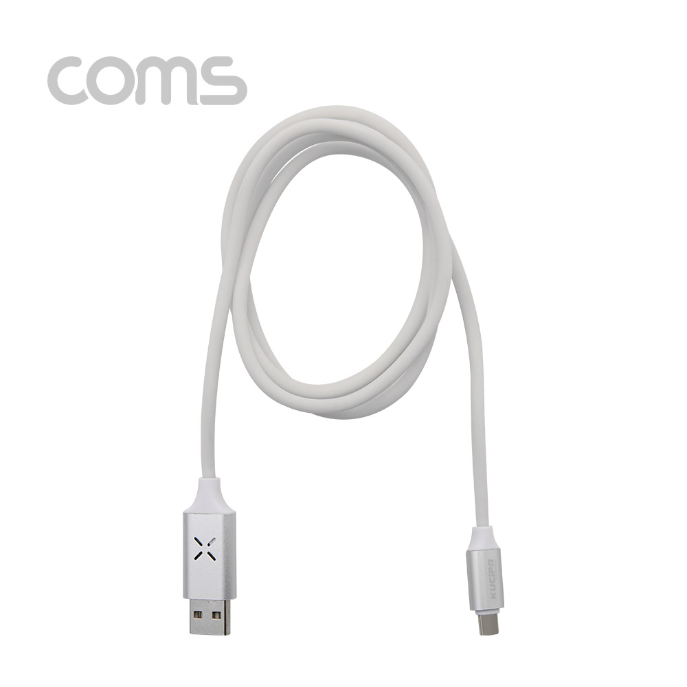 Coms USB 3.1(Type C) 케이블(고속충전) 1M/2.5A 오디오 인식/LED