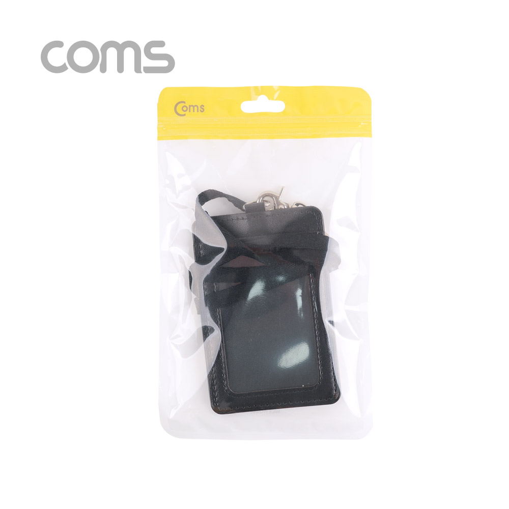 Coms 카드지갑 목걸이 / 슬라이드형 고리 / Black