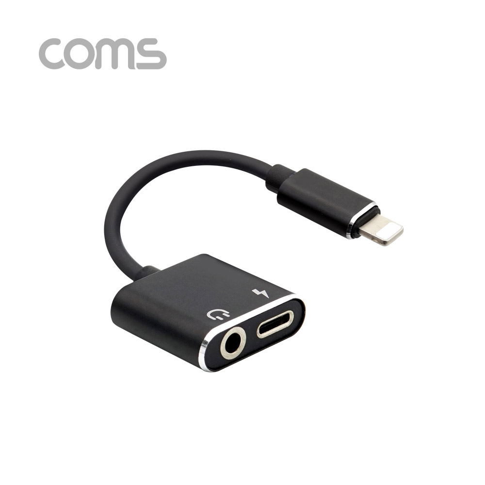 Coms iOS 8핀 (8Pin) 스테레오(AUX) 3.5mm 젠더 / 충전 + 음악감상