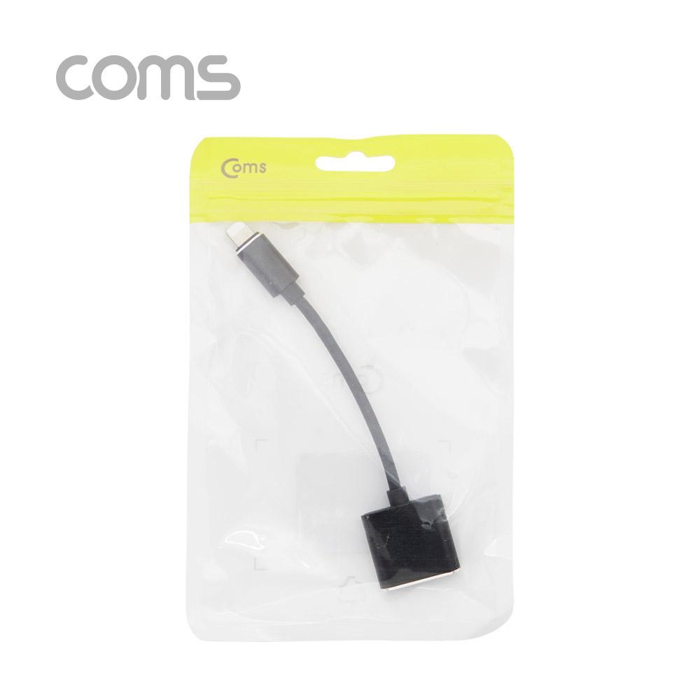 Coms iOS 8핀 (8Pin) 스테레오(AUX) 3.5mm 젠더 / 충전 + 음악감상