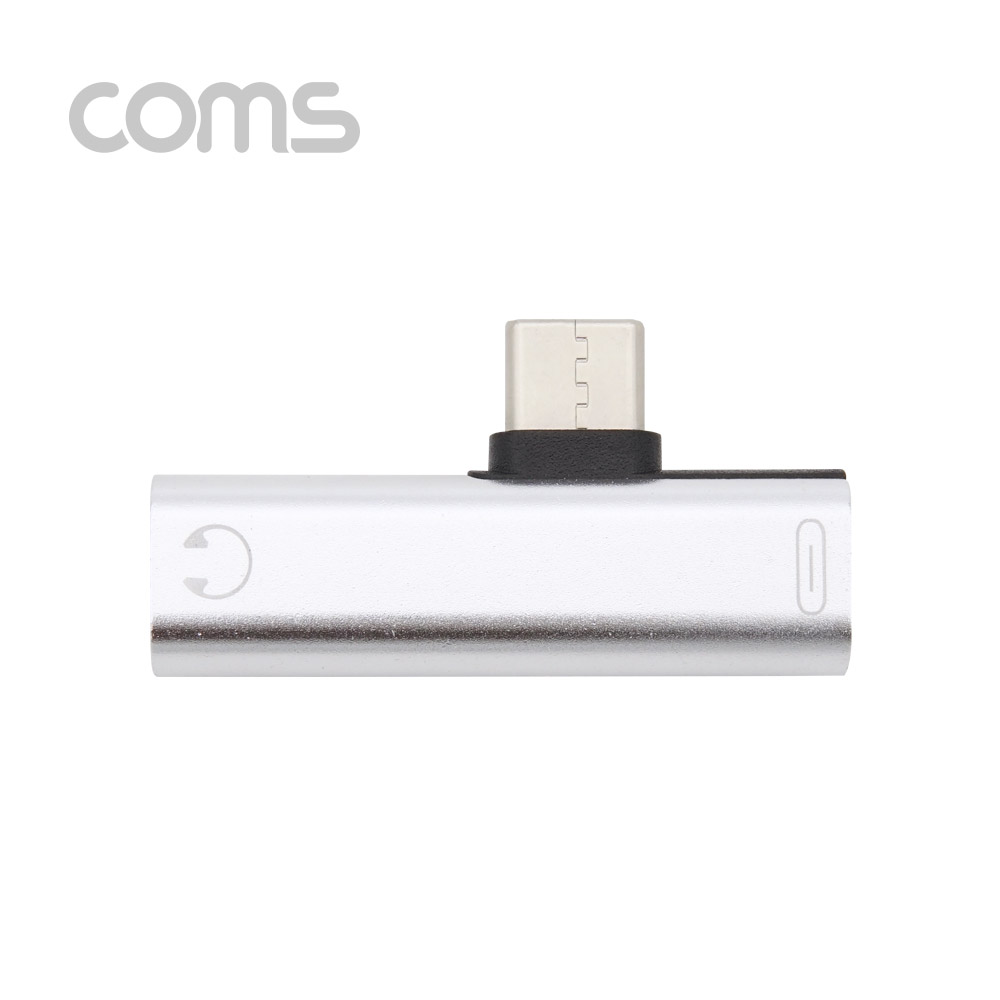Coms USB 3.1(Type C) AUX 젠더 / Silver / 화웨이, 샤오미 전용(국내폰 사용불가)