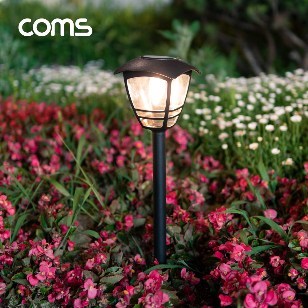 Coms 태양광 LED 정원등 / 전구형 LED / 웜화이트 / 900mAh