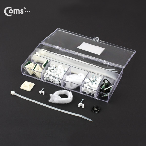 Coms 케이블 타이(세트/115pcs), WAS-115A, 케이스형 세트