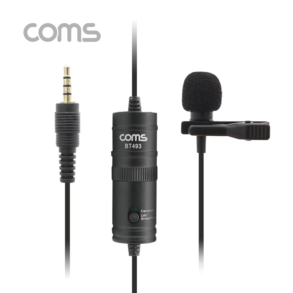Coms 고급형 소형마이크 / 스마트폰 마이크 / 미니 / 클립형 / 콘덴서