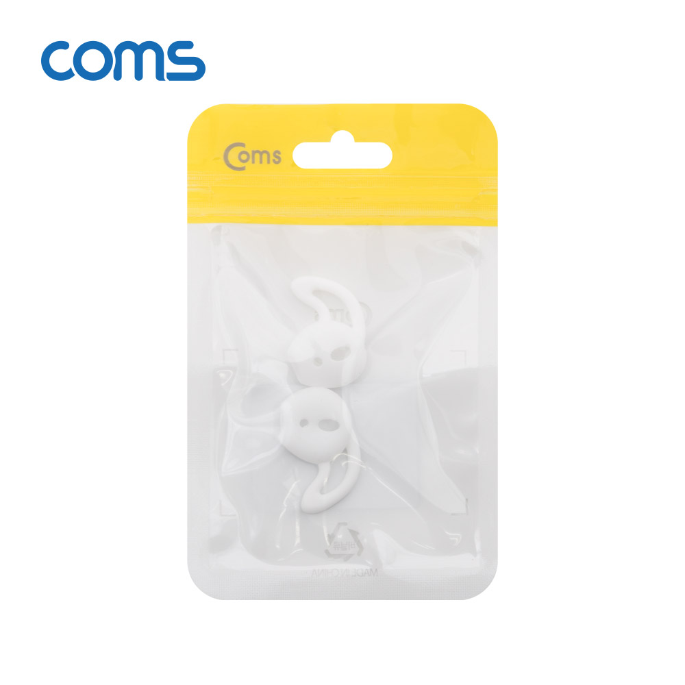 Coms 인이어 가이드 / 이어팟 이어팁 / 이어캡 / 이어후크 1Set(L/R) White
