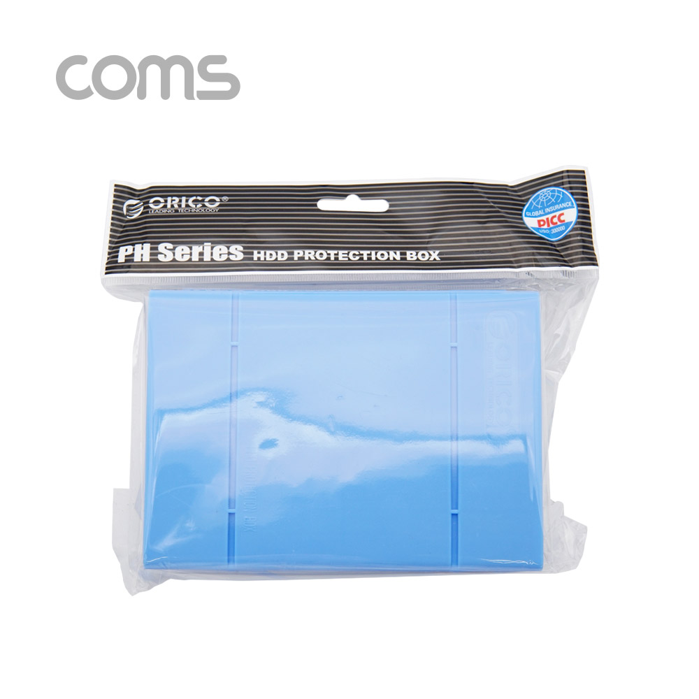 Coms HDD 케이스(3.5형) Blue, 보관 케이스