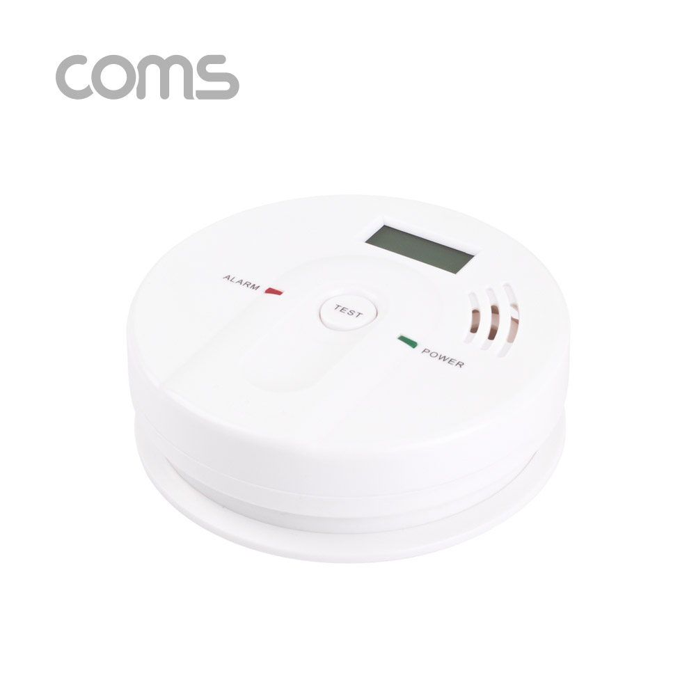Coms 일산화탄소 측정기, 9V x 1 배터리(미포함), 경보/감지기/LCD내장