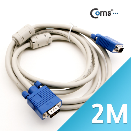 Coms 보급형 모니터 RGB 케이블 1.8M - M/M 타입