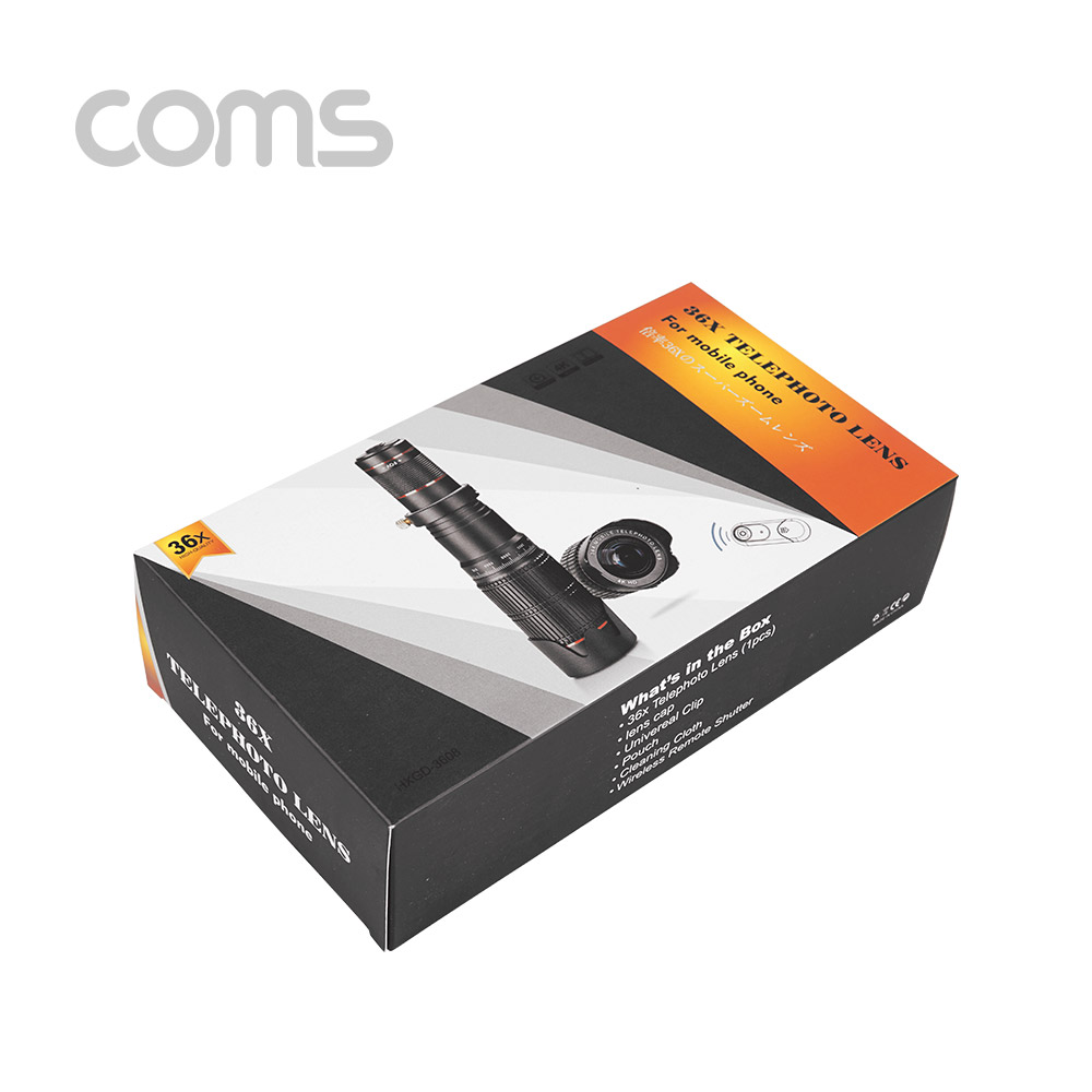 Coms 스마트폰 카메라 확대경 36배줌(36x) / 망원경 / 망원렌즈