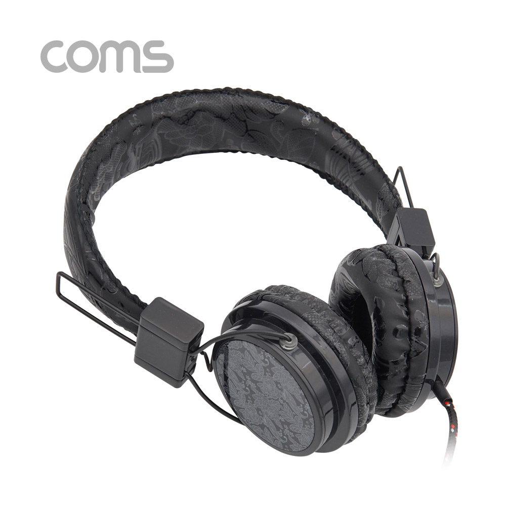 Coms 헤드셋 / 스테레오 3.5 / 마이크 / 컨트롤러 / 1.2m / Black