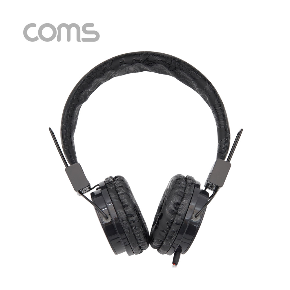 Coms 헤드셋 / 스테레오 3.5 / 마이크 / 컨트롤러 / 1.2m / Black