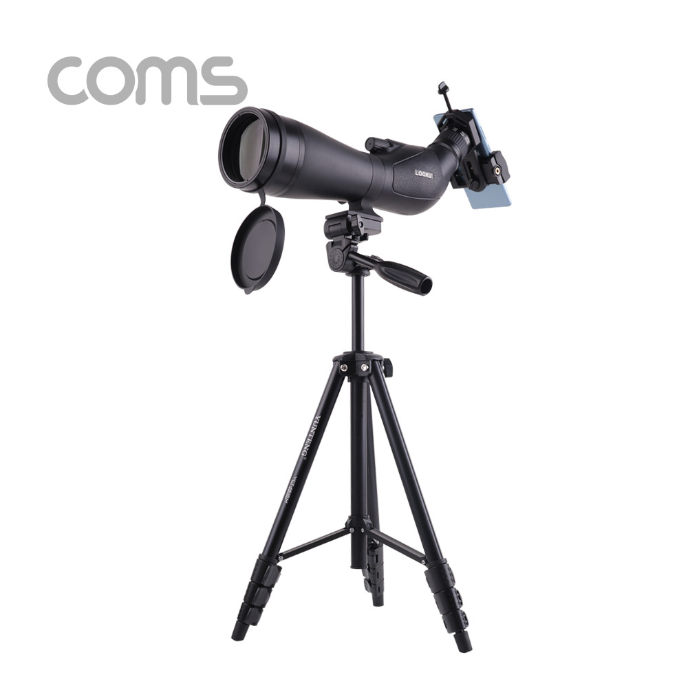 Coms 고성능 관측경 세트(20X ~ 60X) / 80mm / 망원경 / 단망경 / 삼각대(폴더 접이식) / 3단 / 망원경 거치대