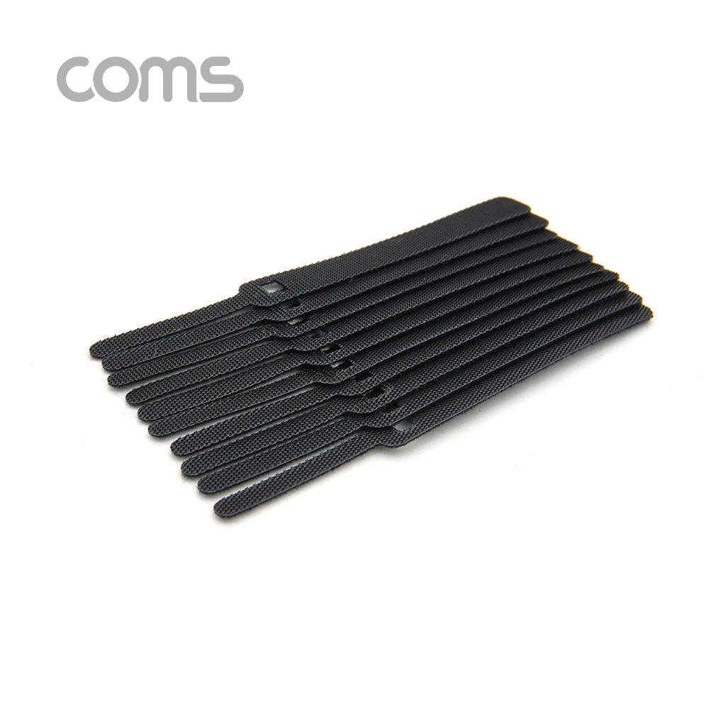 Coms 벨크로 타이 10pcs (소) / Black / 케이블타이 / 120mm