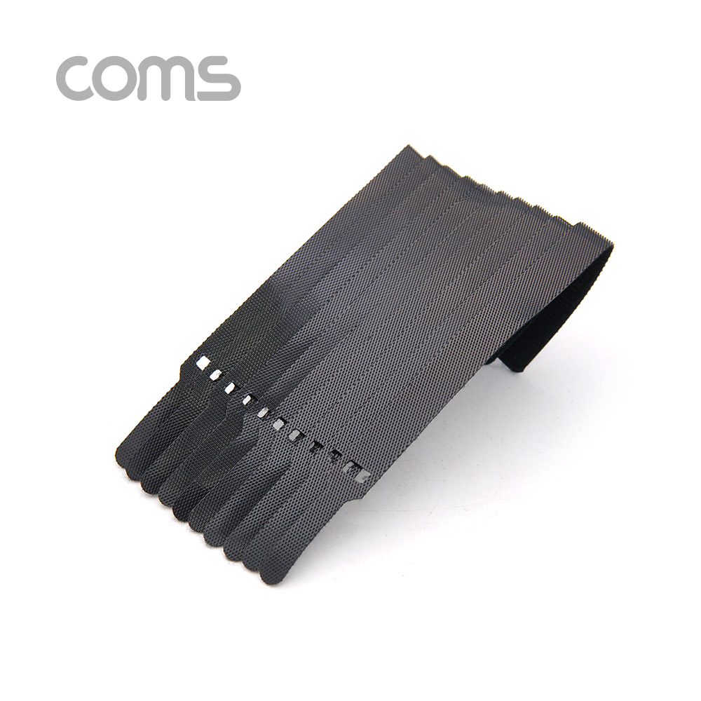 Coms 벨크로 타이 10pcs (중) / Black / 케이블타이 / 200mm