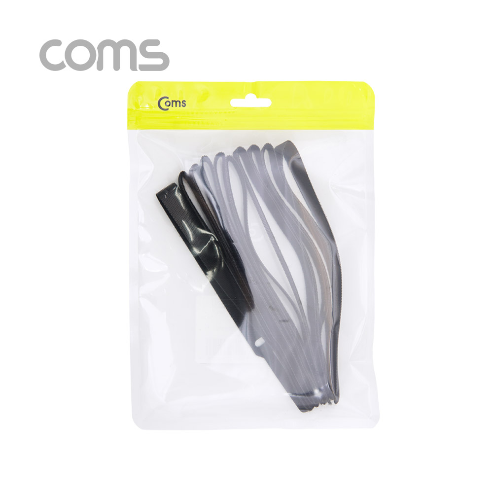 Coms 벨크로 타이 10pcs (대) / Black / 케이블타이 / 315mm