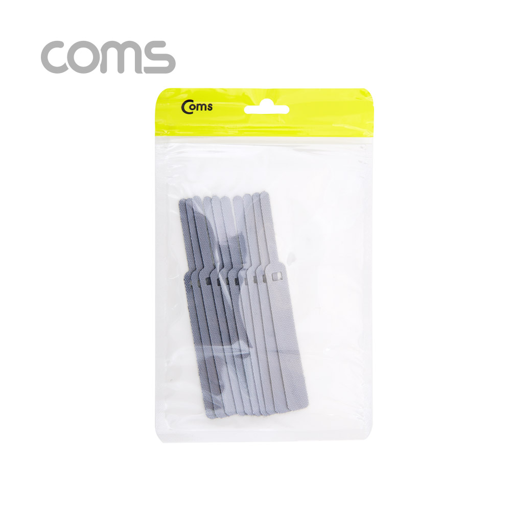 Coms 벨크로 타이 10pcs (소) / Gray / 케이블타이 / 120mm