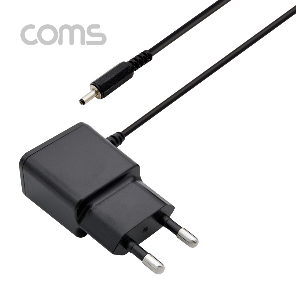 Coms 아답터 (정전압) DC 5V 1.2A, Black - 3.5mm / 1.3mm
